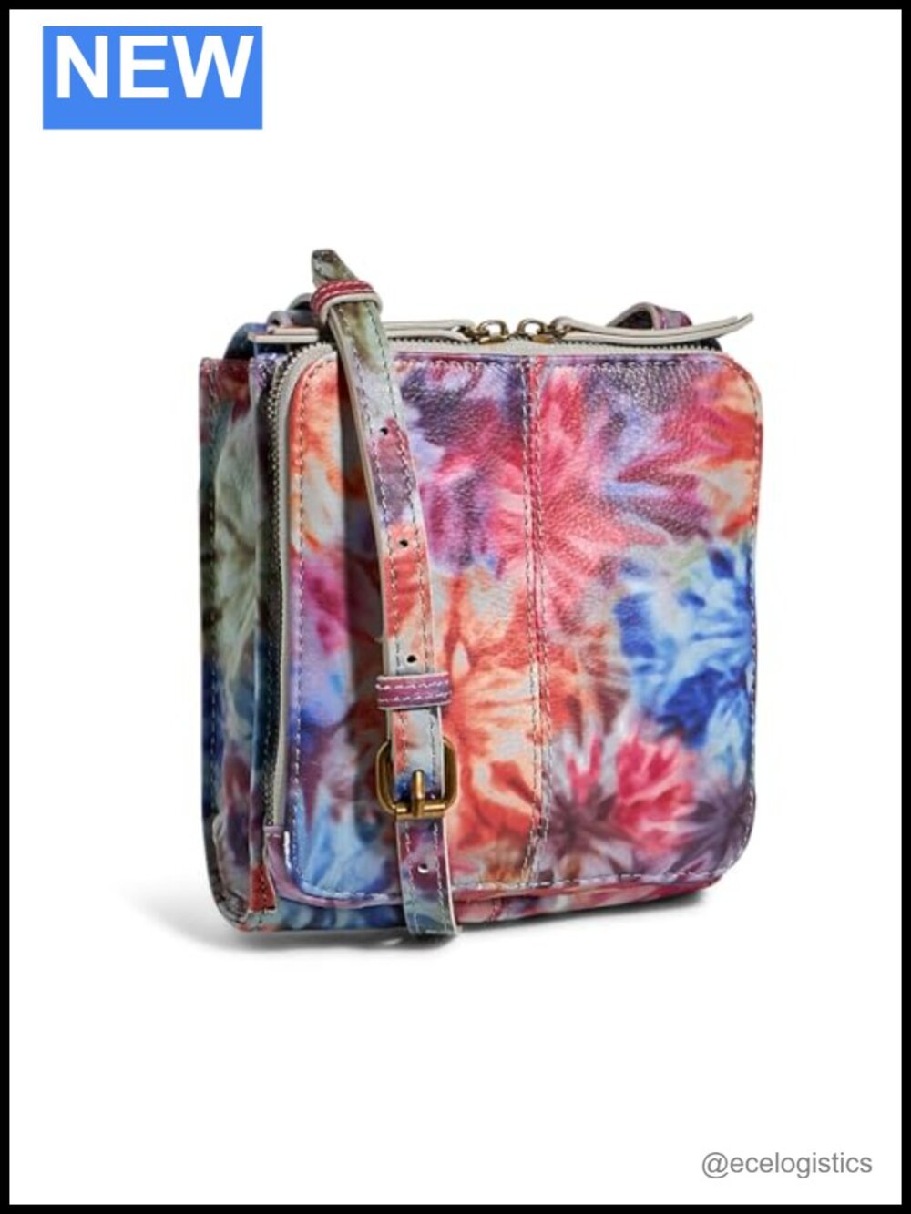 Genuine Leather Crossbody Bag with Adjustable Strap, Multi-Pocket Sling Purse - Picture 6 of 6